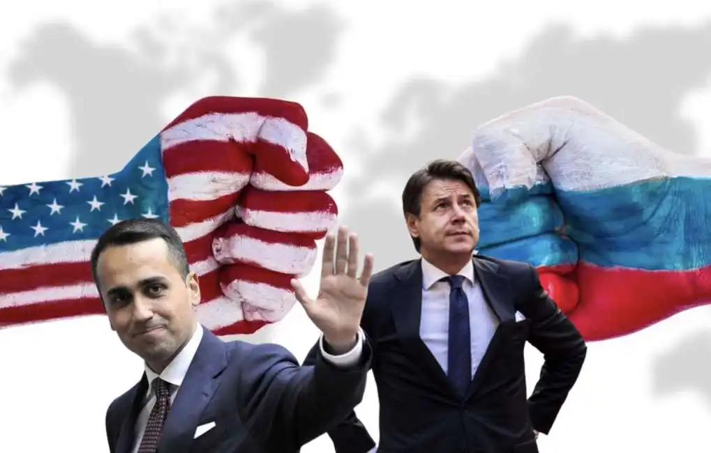 luigi di maio giuseppe conte usa russia 