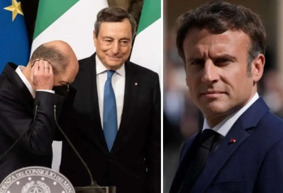 olaf scholz mario draghi emmanuel macron 