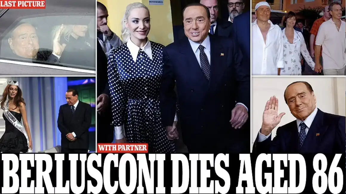 annuncio morte silvio berlusconi daily mail 