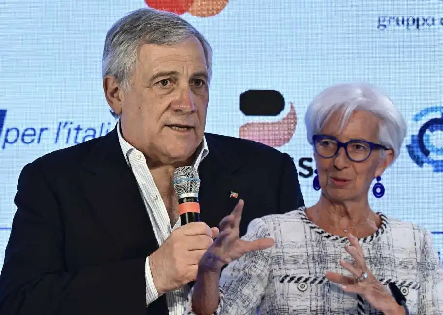 antonio tajani christine lagarde 