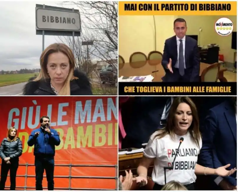 bibbiano giorgia meloni matteo salvini luigi di maio