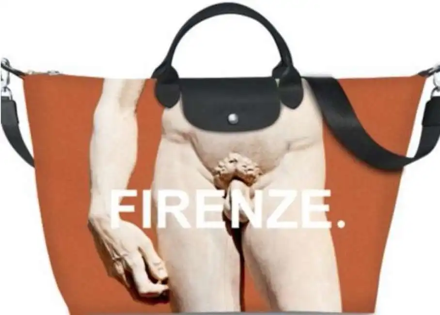 borsa longchamp con il david di michelangelo