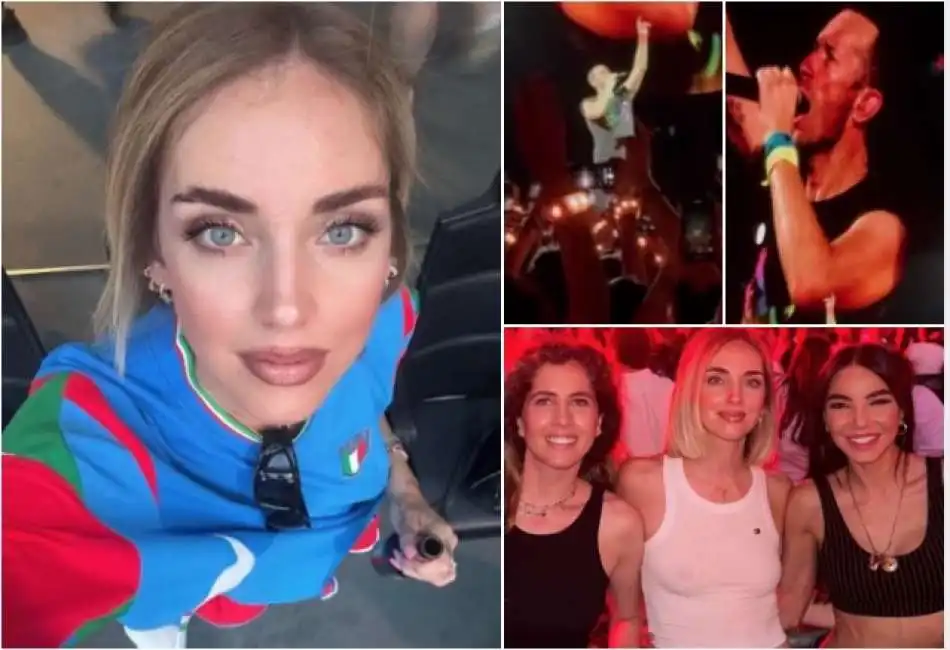 chiara ferragni al concerto dei coldplay