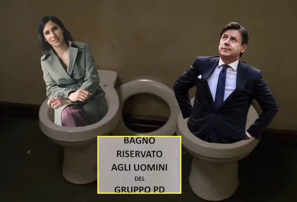 elly schlein giuseppe conte bagno campidoglio pd m5s 