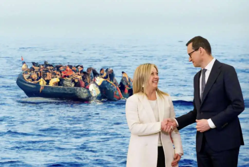 giorgia meloni mateusz morawiecki migranti 