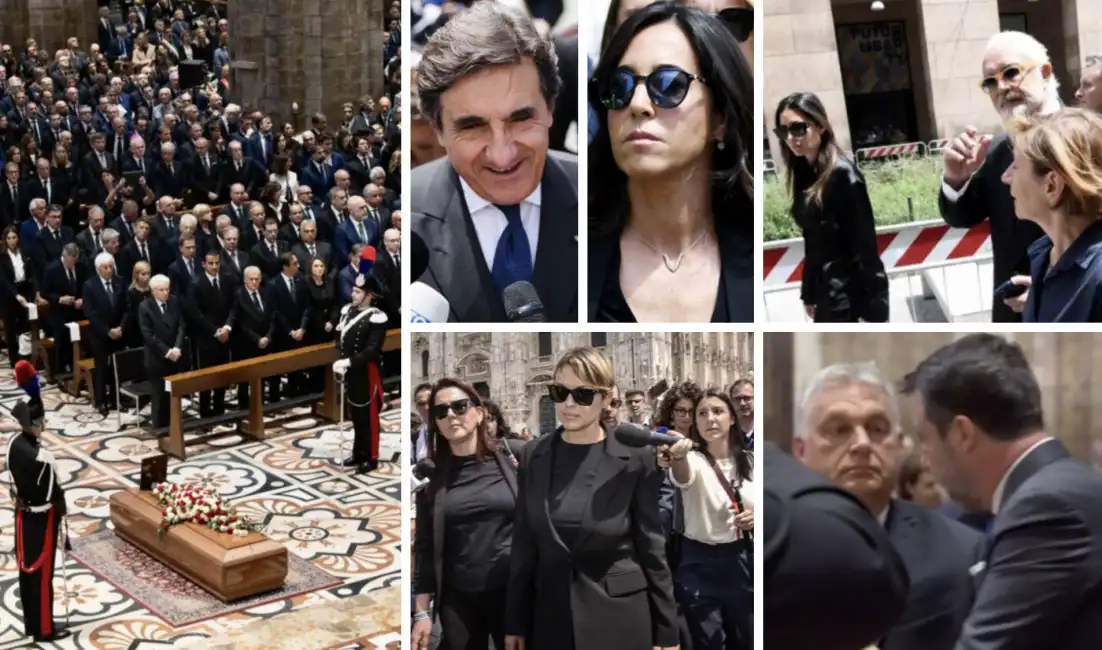 licia ronzulli urbano cairo funerali silvio berlusconi funerale victor orban matteo salvini 