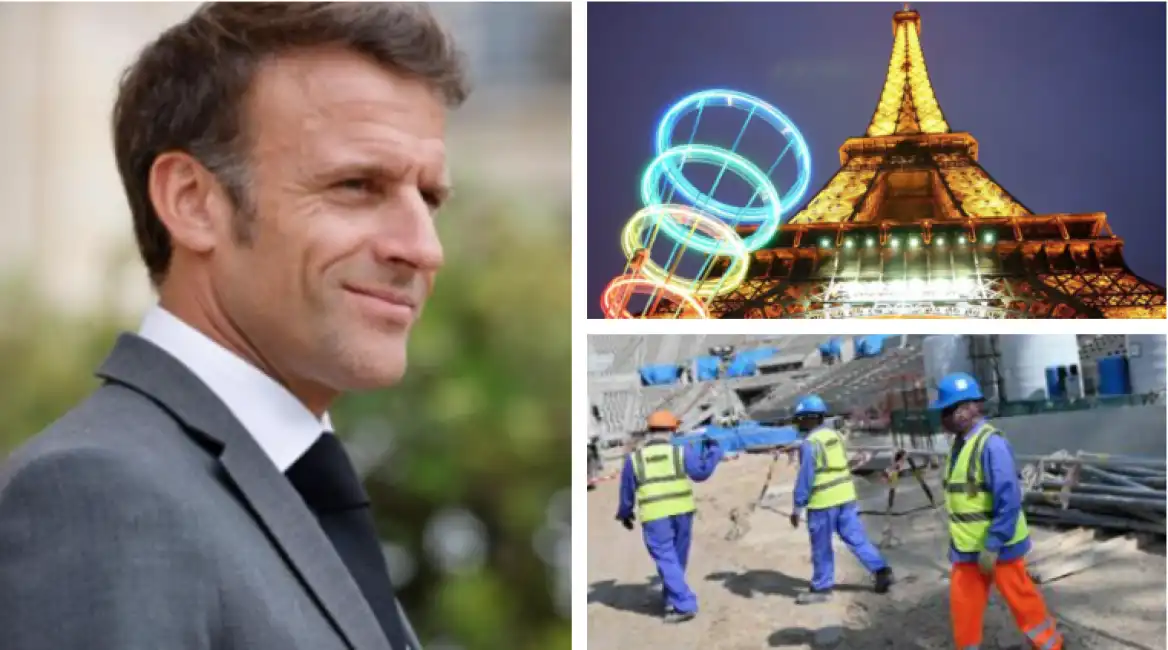 macron operai giochi olimpici