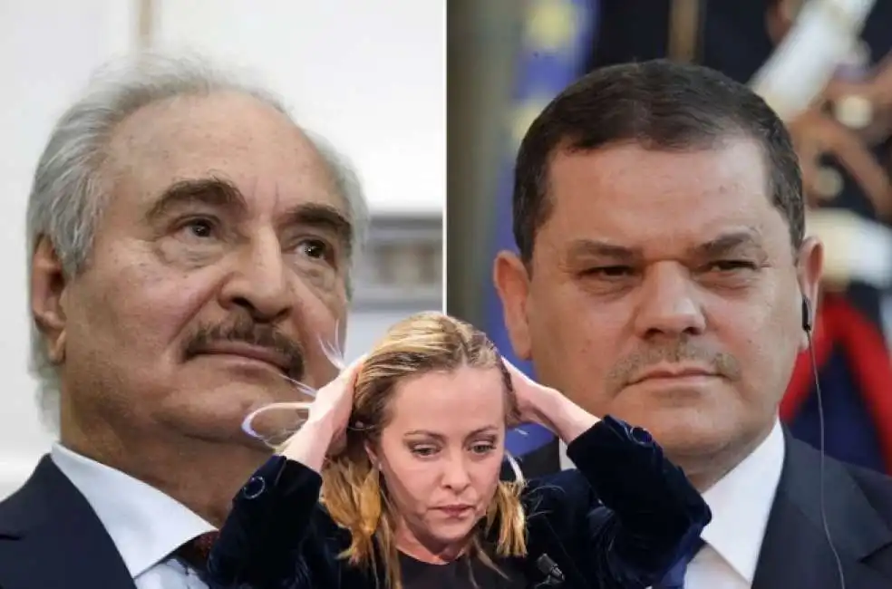 meloni haftar dbeibeh libia