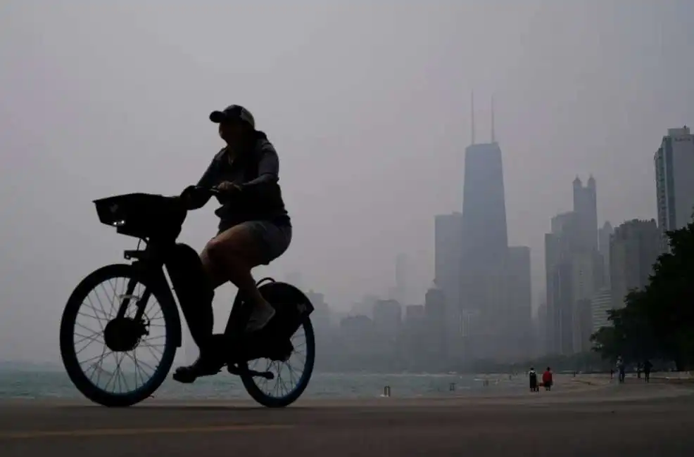 nube di fumo a chicago.