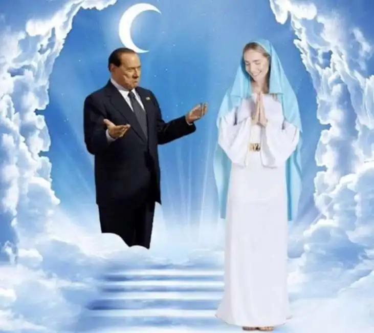 silvio berlusconi morte madonna paradiso 