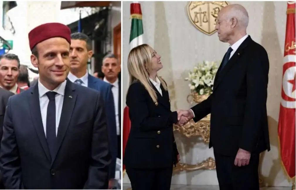 tunisia emmanuel macron giorgia meloni