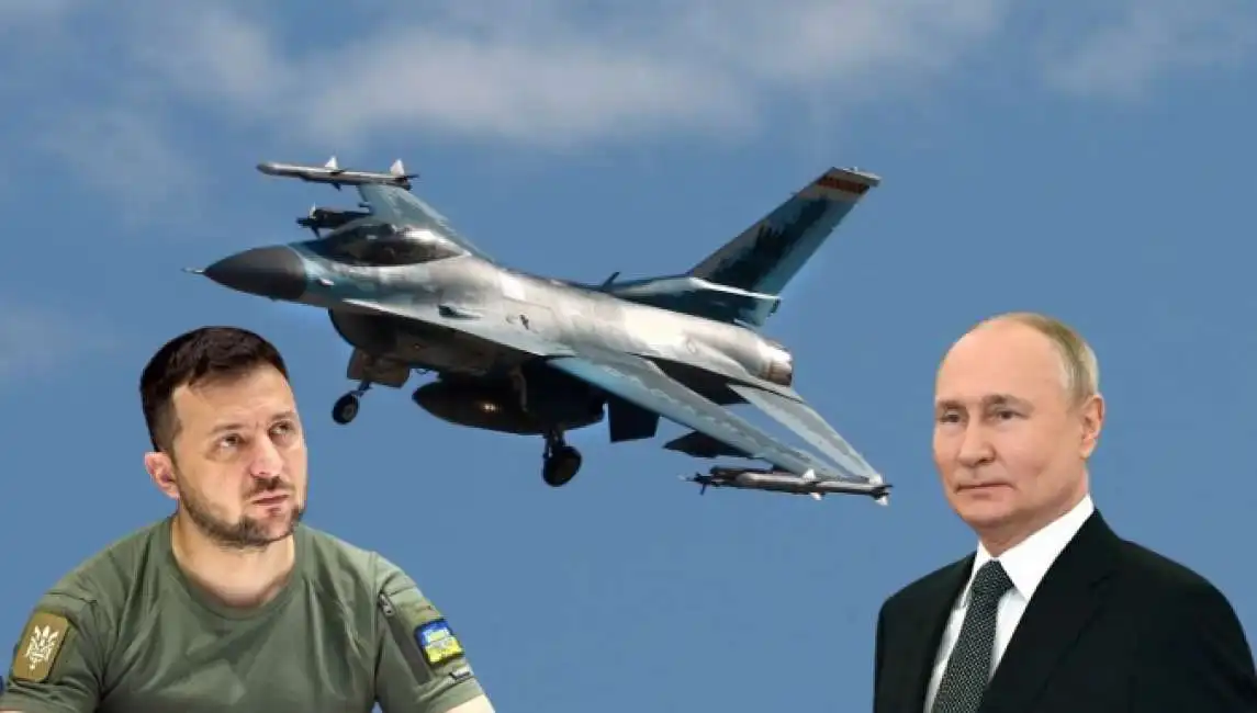 caccia f16 volodymyr zelensky vladimir putin