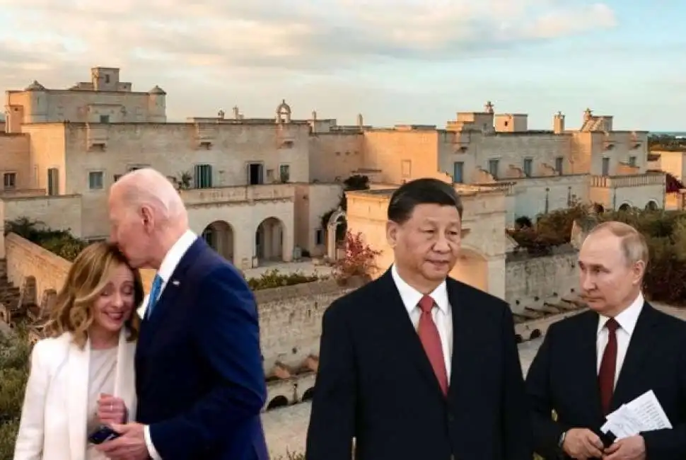 g7 borgo egnazia joe biden vladimir putin giorgia meloni xi jinping