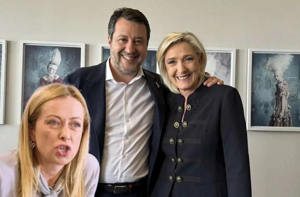 giorgia meloni marine le pen matteo salvini 