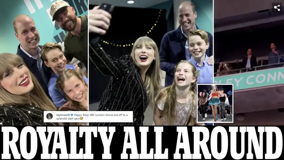 il principe william con i figli al concerto di taylor swift