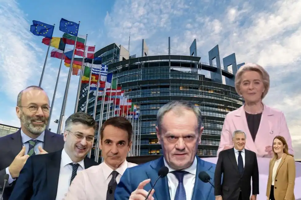 manfred weber roberta metsola antonio tajani ursula von der leyen plenkovic mitsotakis donald tusk ppe 