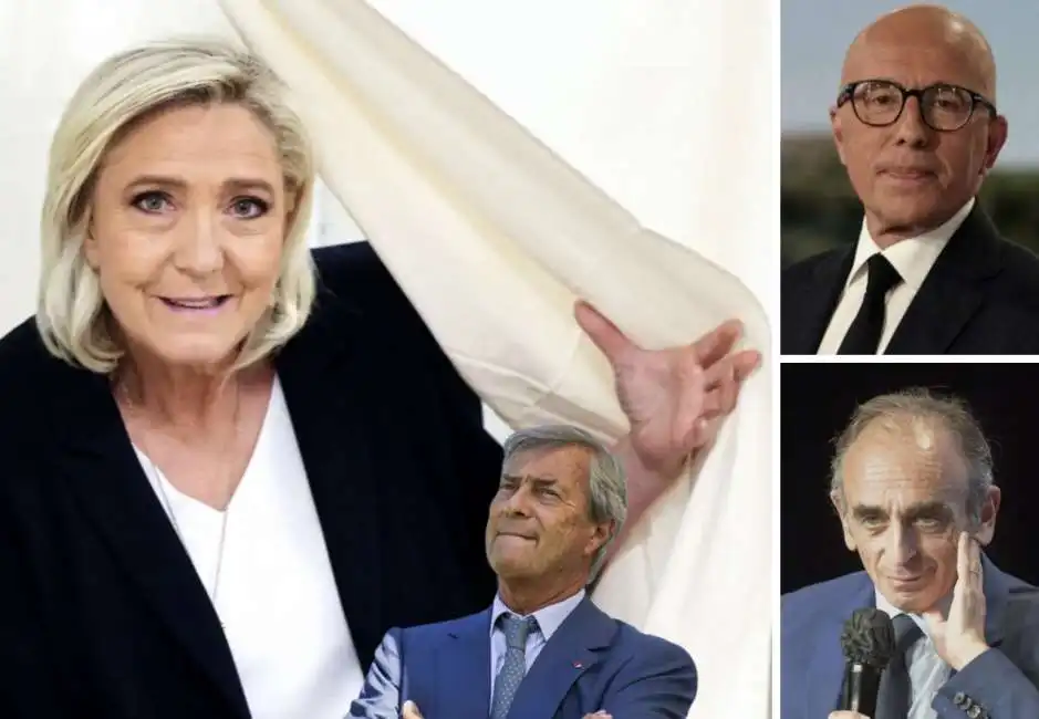 marine le pen eric ciotti eric zemmour vincent bollore