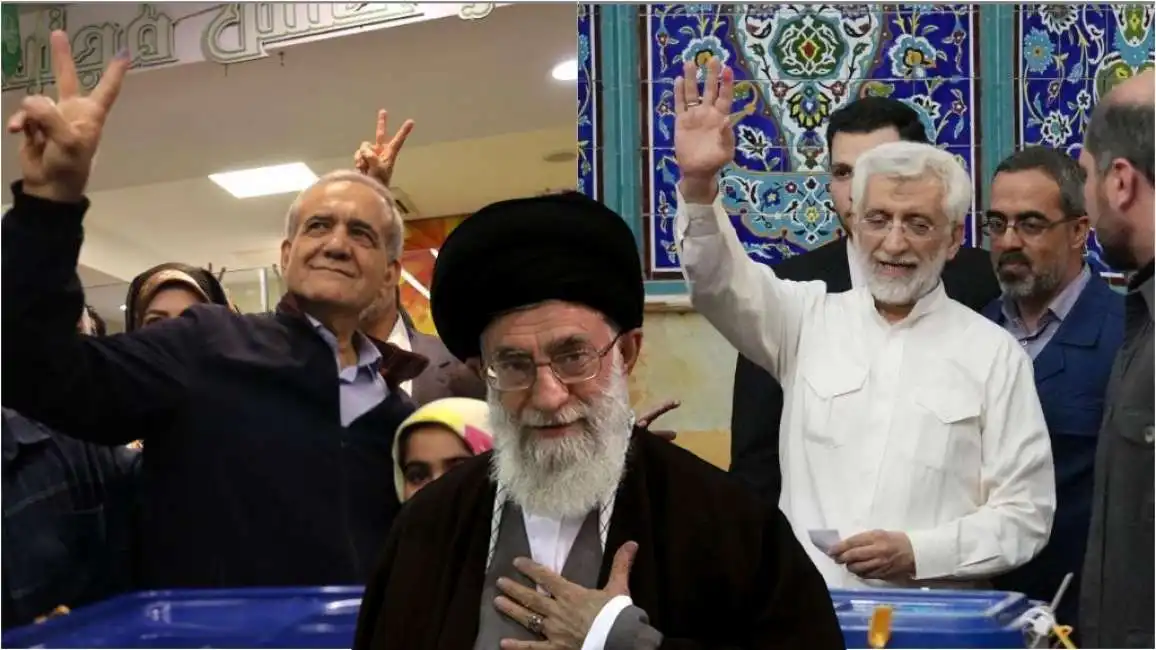 masoud pezeshkian saeed jalili ali khamenei elezioni iran