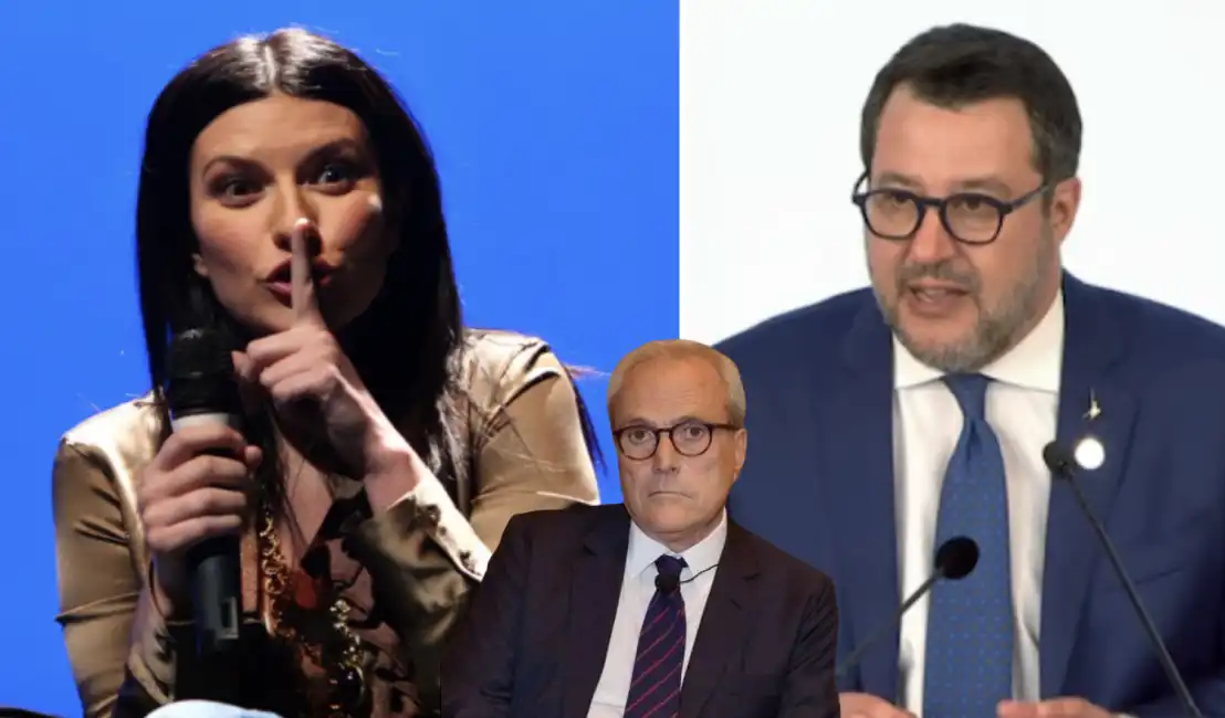 matteo salvini francesco merlo laura pausini