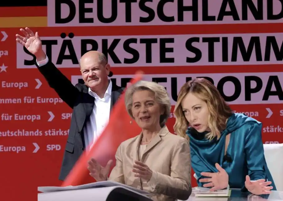 olaf scholz ursula von der leyen giorgia meloni 