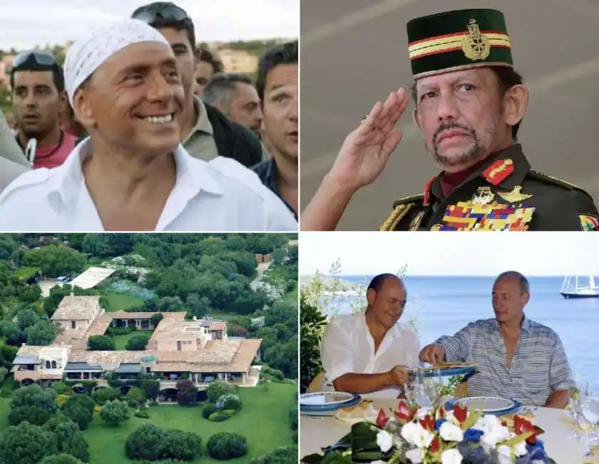 villa certosa silvio berlusconi sultano brunei hassanal bolkiah 