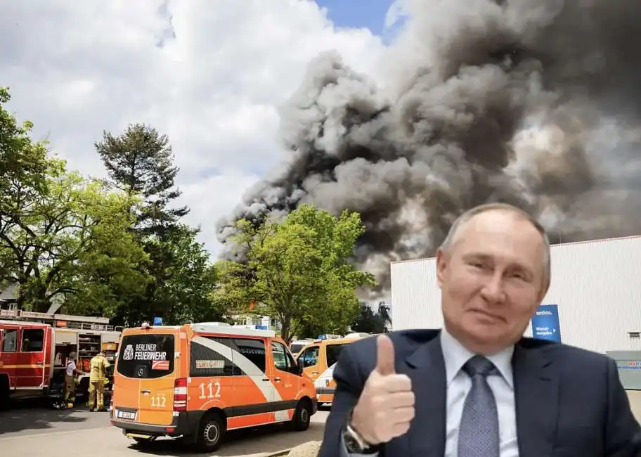 vladimir putin incendio diehl berlino fabbrica 