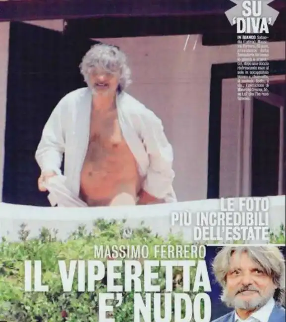 massimo ferrero nudo diva donna sabaudia