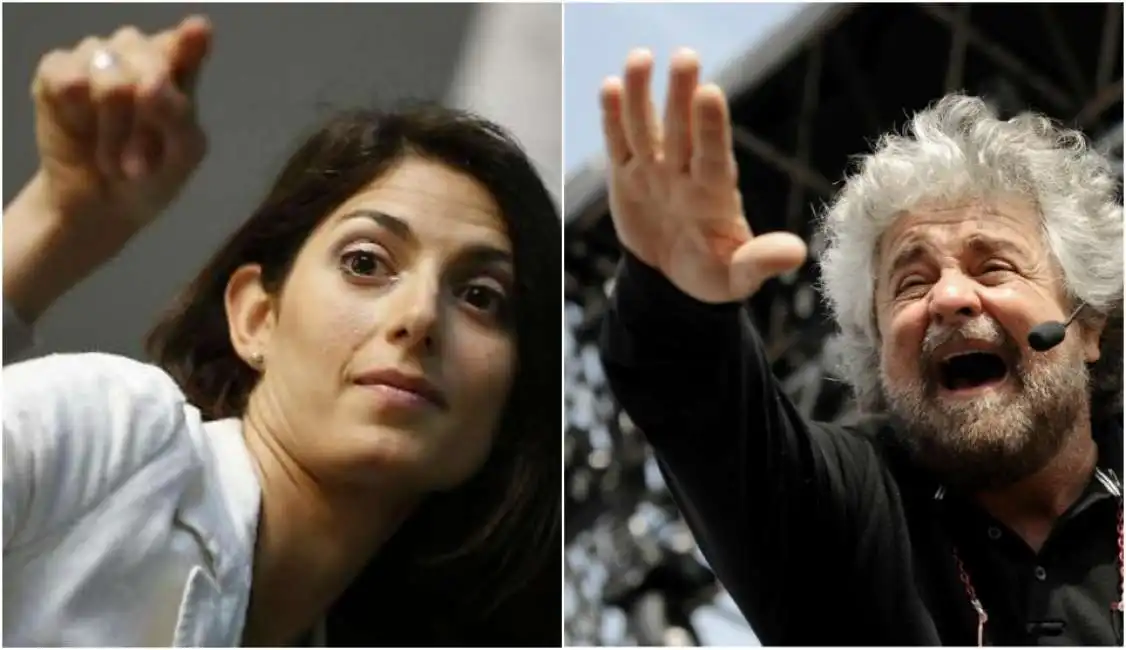 virginia raggi - beppe grillo