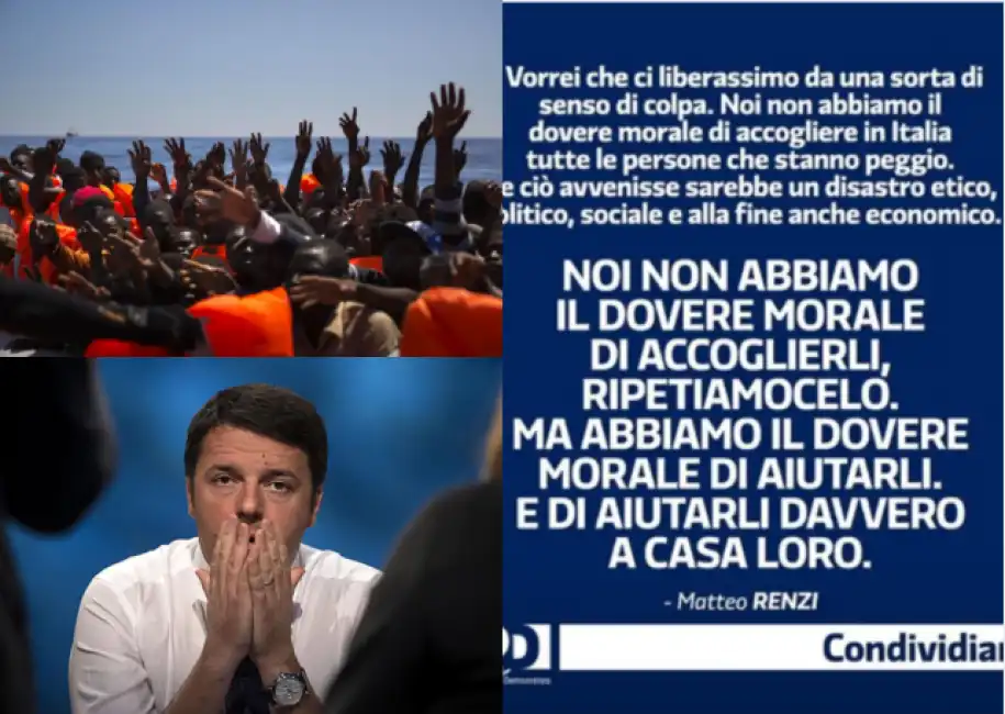 renzi post migranti