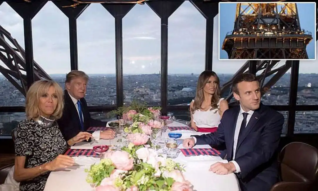 trump macron brigitte melania