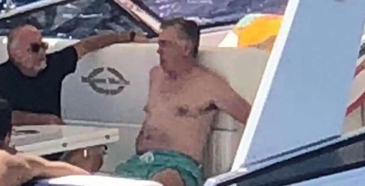 aurelio de laurentiis carlo ancelotti a capri in barca