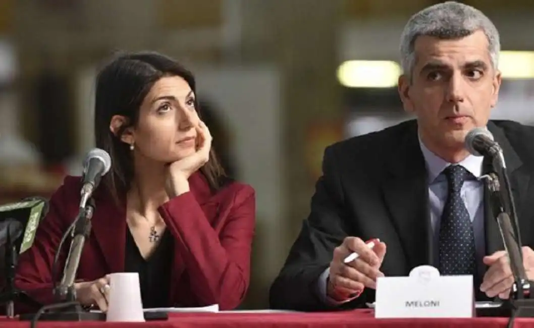 virginia raggi adriano meloni