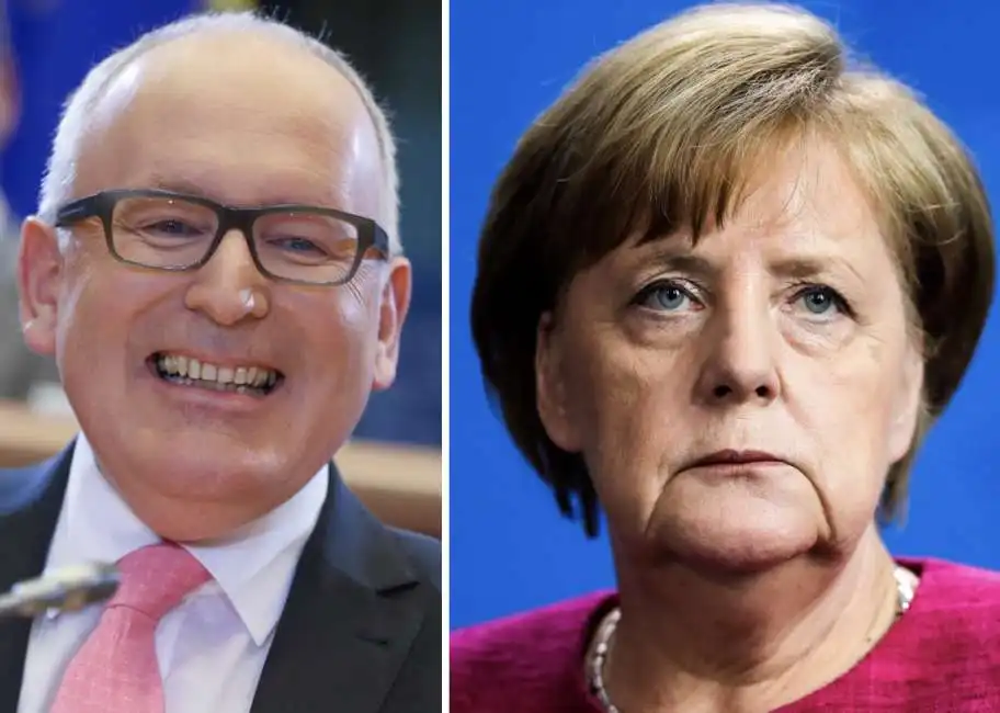 angela merkel frans timmermans