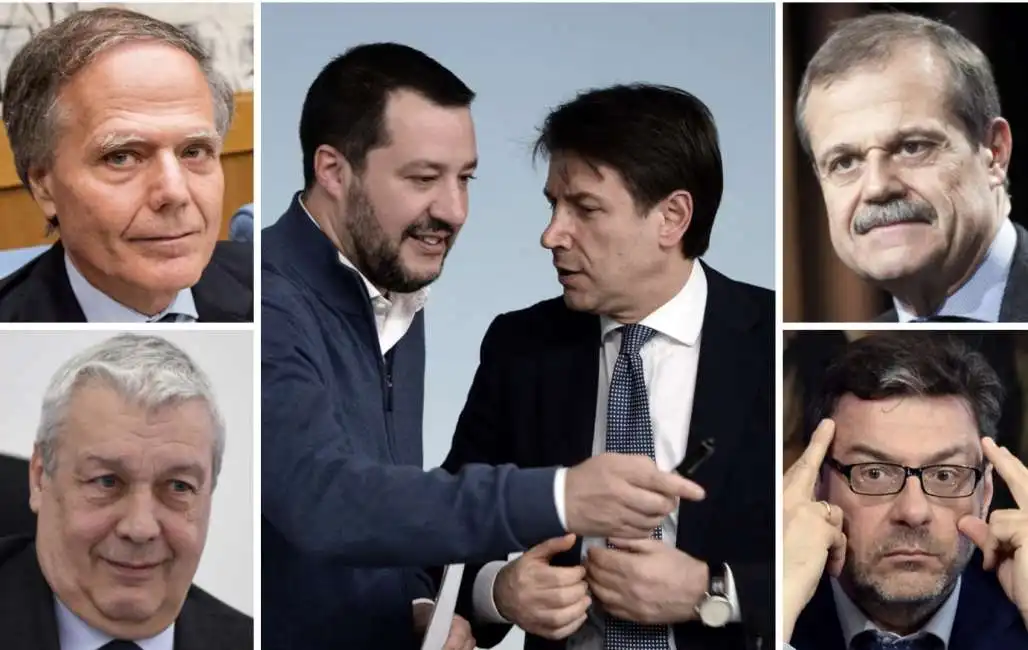 giuseppe conte matteo salvini giampiero massolo enzo moavero milanesi giancarlo giorgetti domenico siniscalco