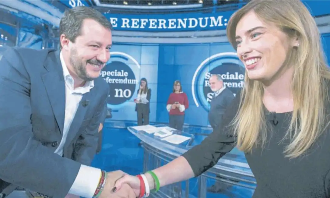 matteo salvini e maria elena boschi