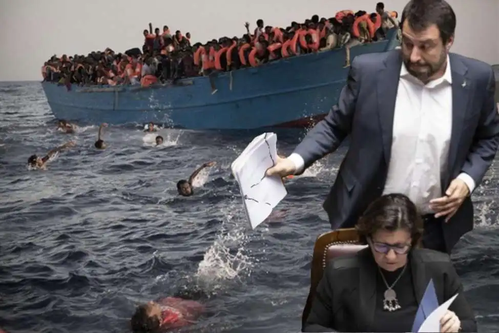 matteo salvini elisabetta trenta migranti