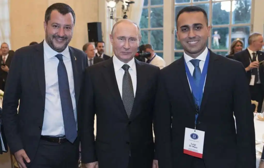 matteo salvini vladimir putin luigi di maio 