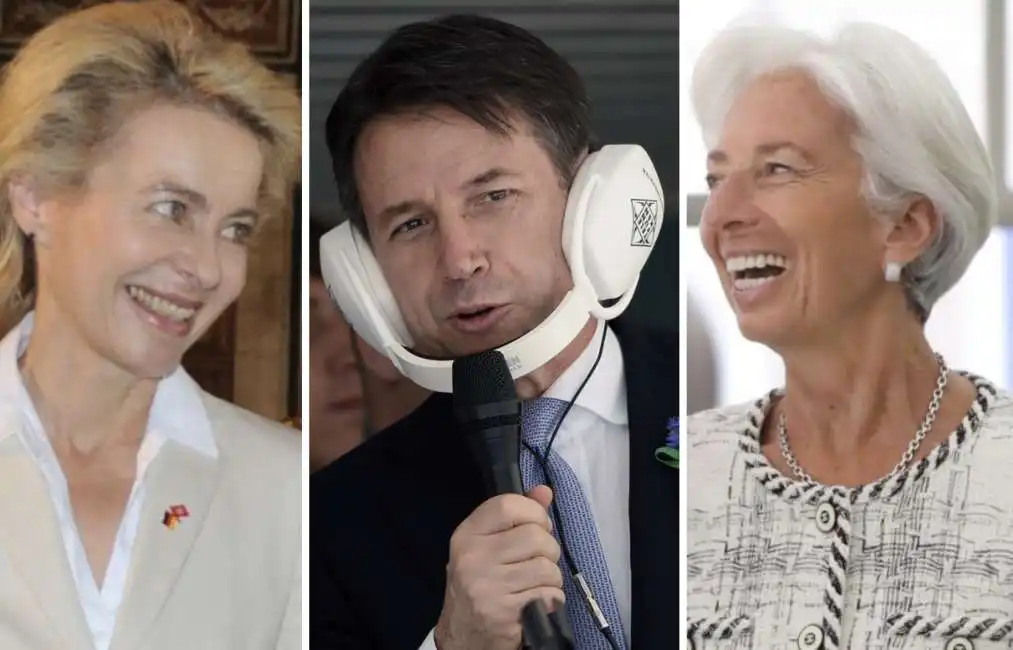 ursula von der leyen christine lagarde giuseppe conte