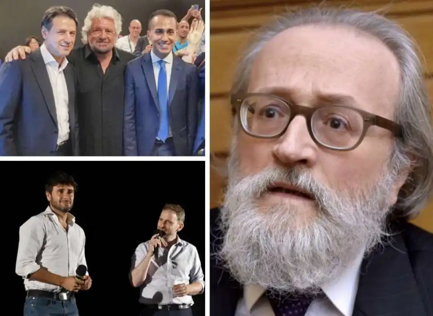 paolo becchi beppe grillo giuseppe conte luigi di maio davide casaleggio alessandro di battista