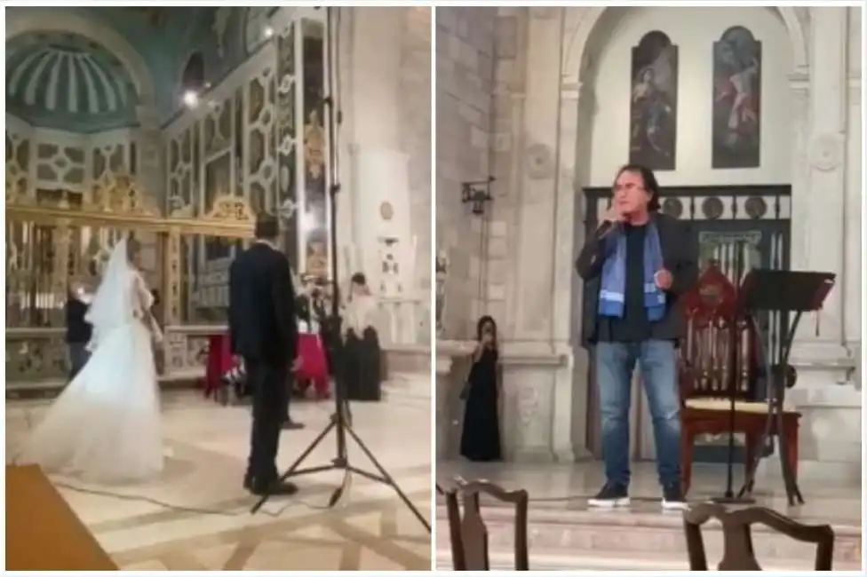 al bano canta in chiesa