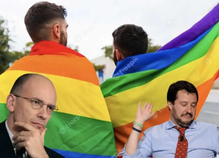 enrico letta matteo salvini gay lgbt legge zan ddl