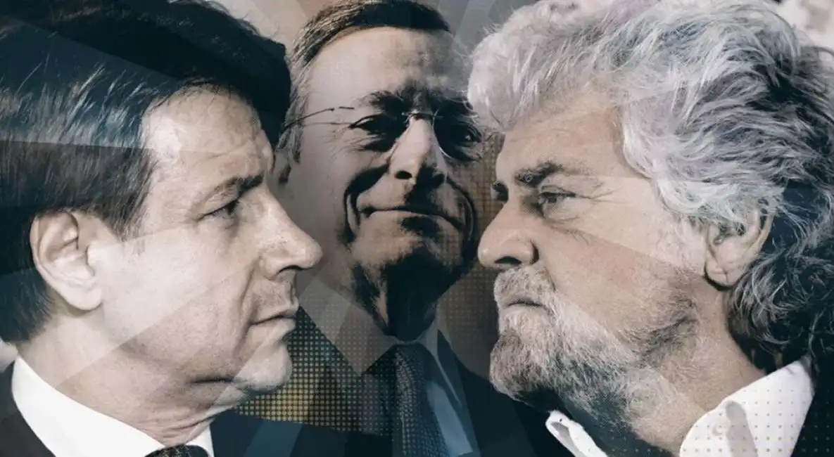 giuseppe conte mario draghi beppe grillo