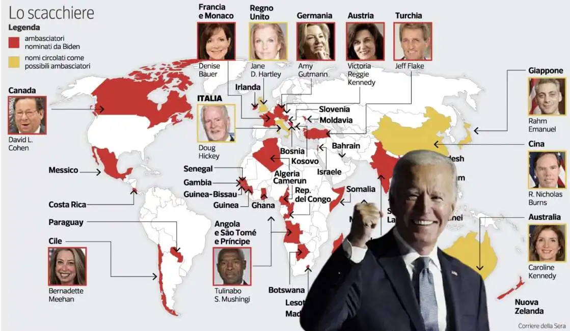 lo scacchiere di biden nel mondo