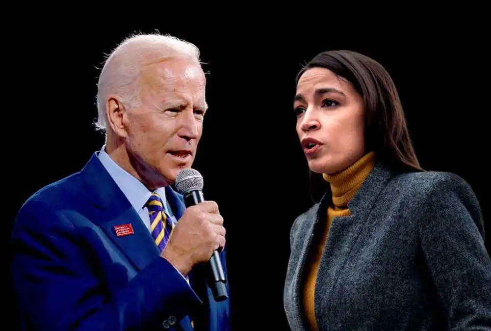 joe biden e alexandria ocasio cortez