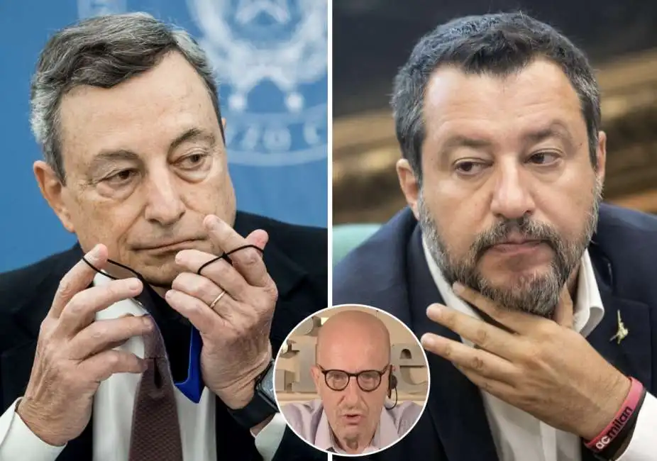 mario draghi alessandro sallusti matteo salvini