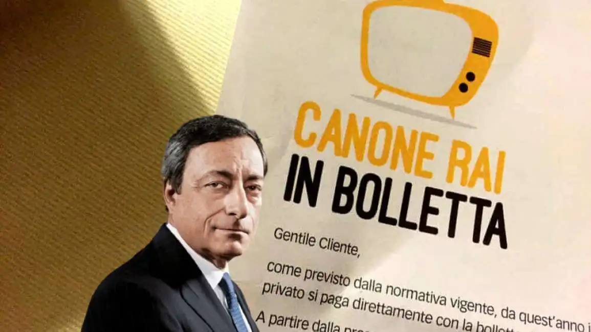 mario draghi canone rai bolletta