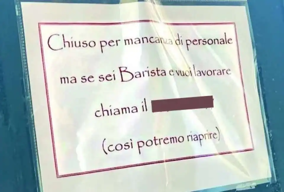 caffe terzi chiuso per mancanza di personale