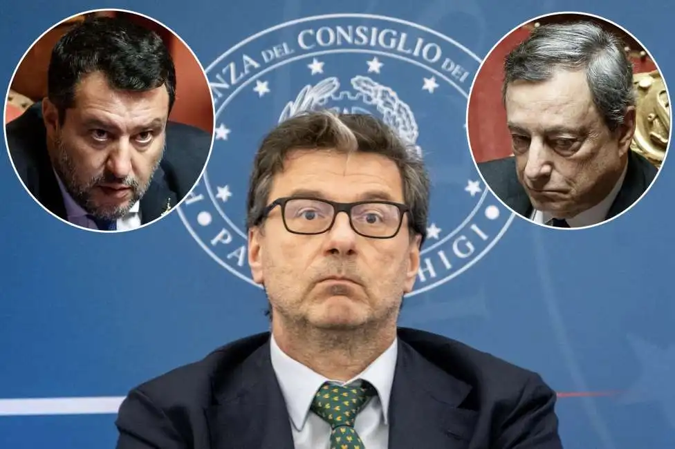 giancarlo giorgetti mario draghi matteo salvini