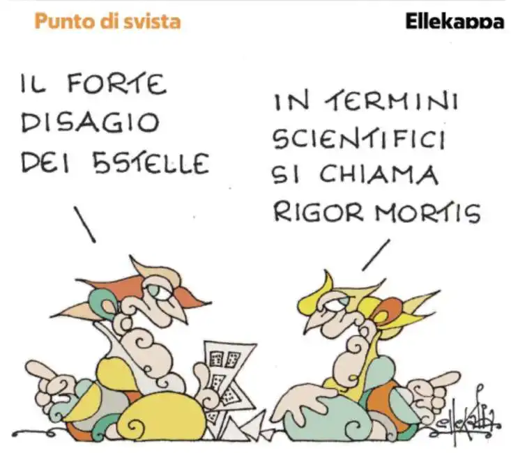 il rigor mortis del m5s - by ellekappa movimento cinque 5 stelle giuseppe conte 