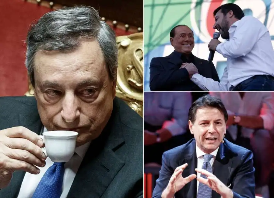 mario draghi silvio berlusconi matteo salvini giuseppe conte 